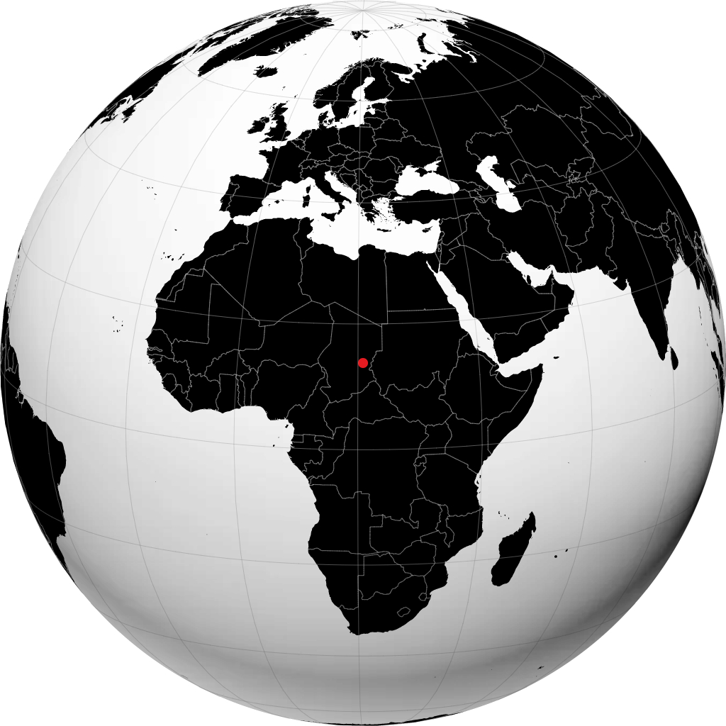 Abéché sul globo