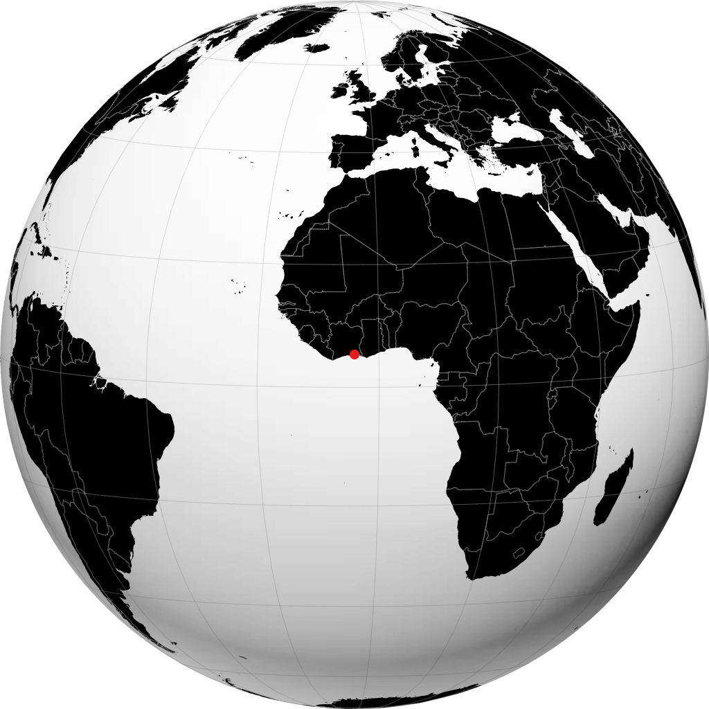 Abidjan sul globo