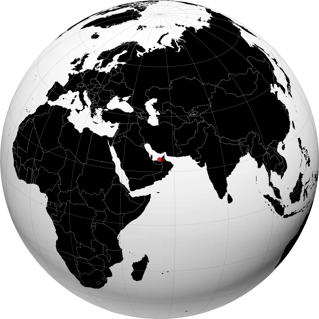 Abu Dhabi sul globo