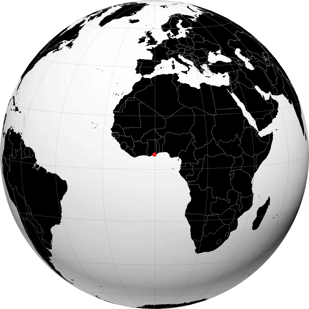 Accra sul globo