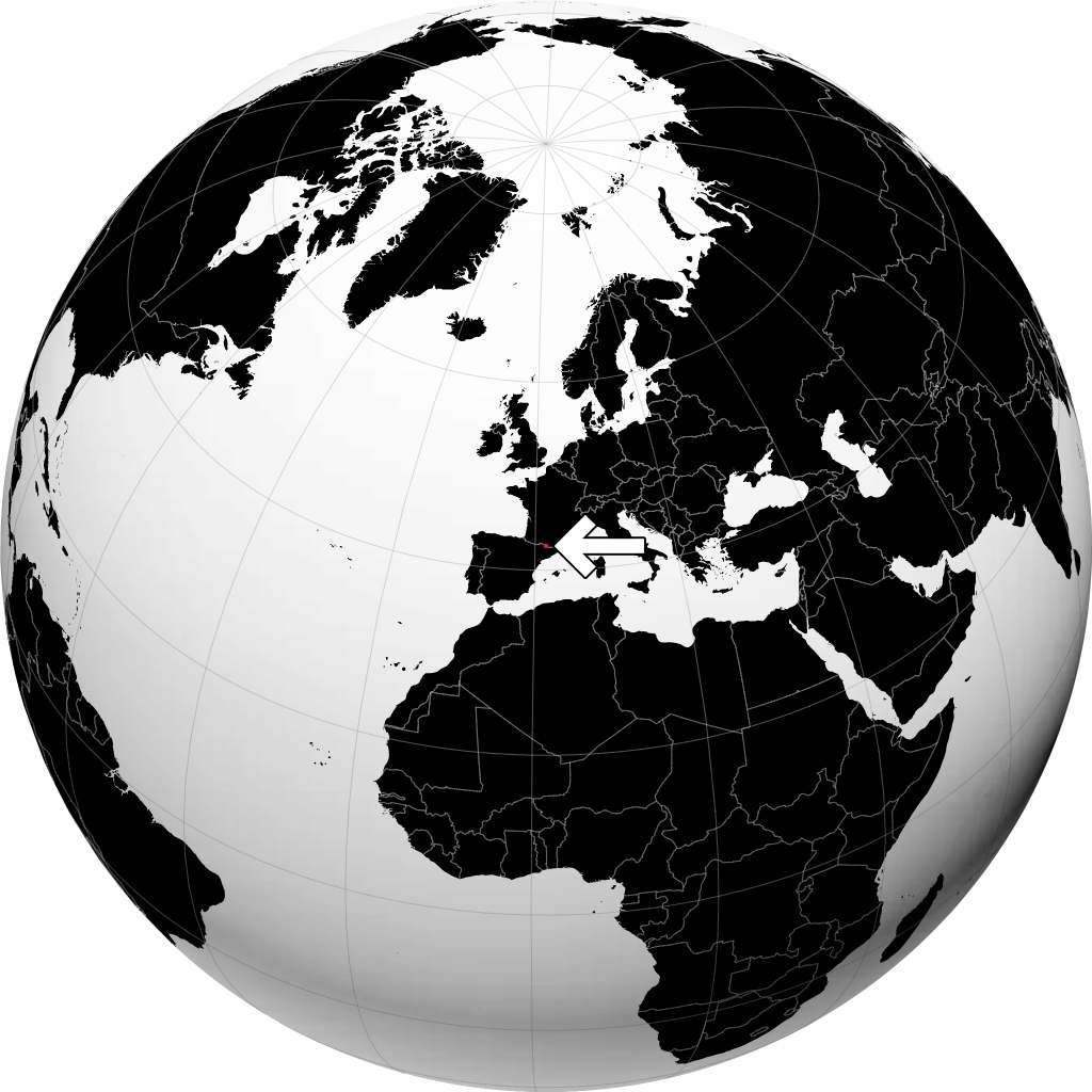 Andorra sul globo