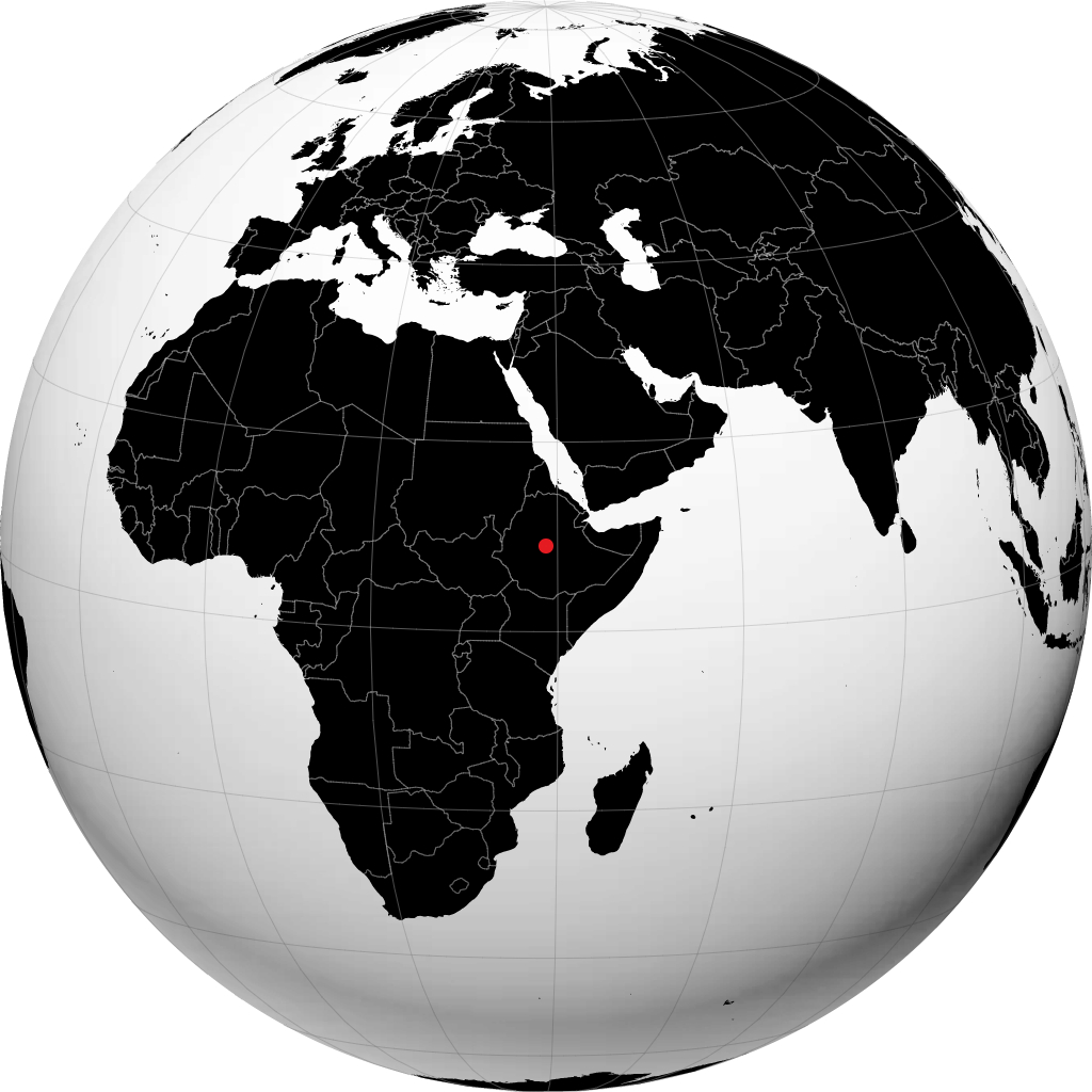 Addis Abeba sul globo