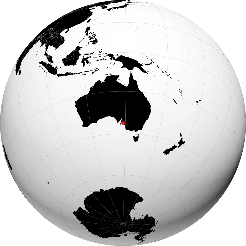 Adelaide sul globo