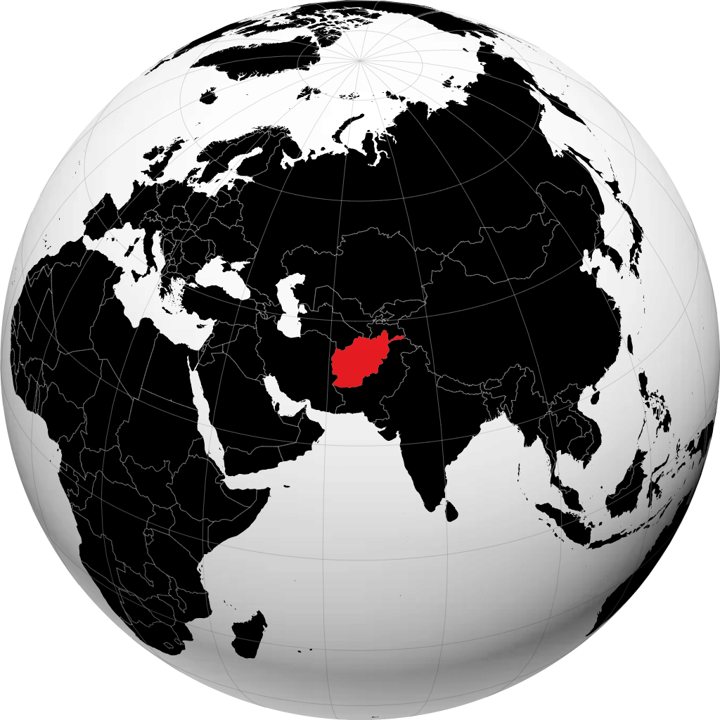 Afghanistan sul globo