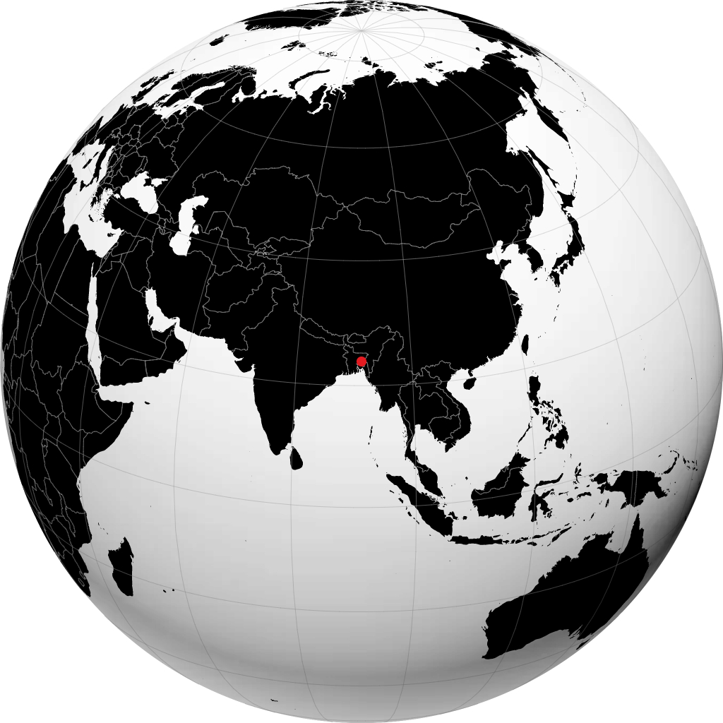Agartala sul globo