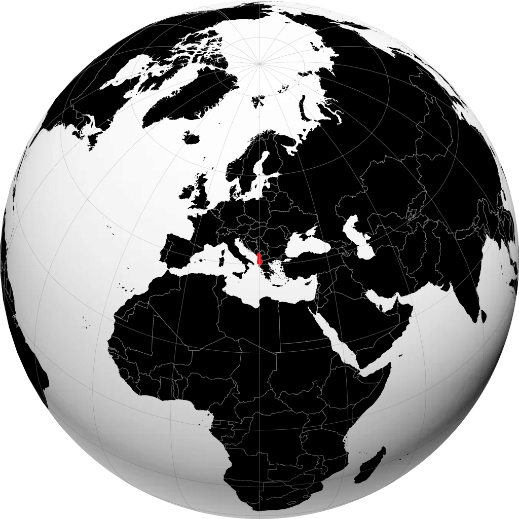 Albania sul globo