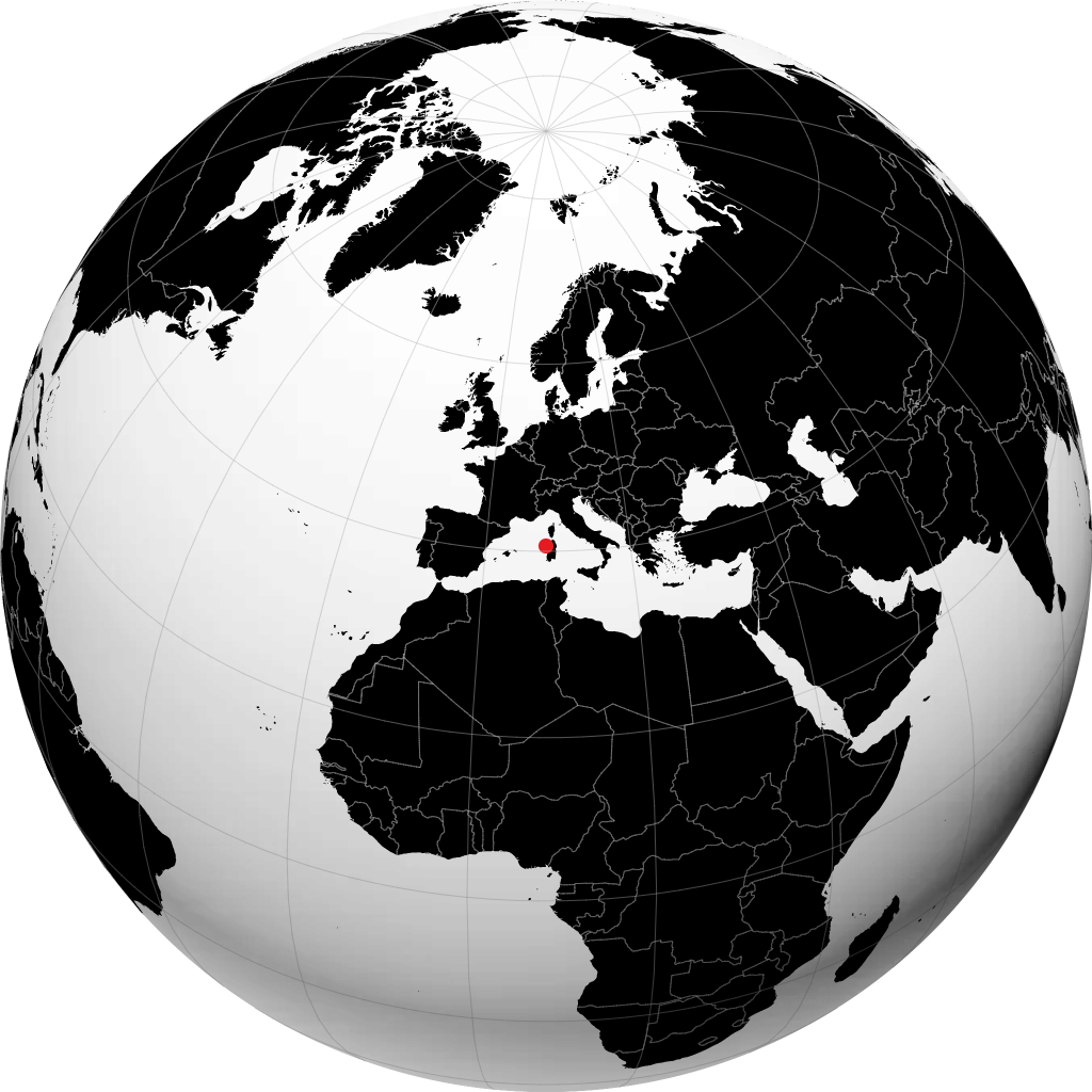 Alghero sul globo