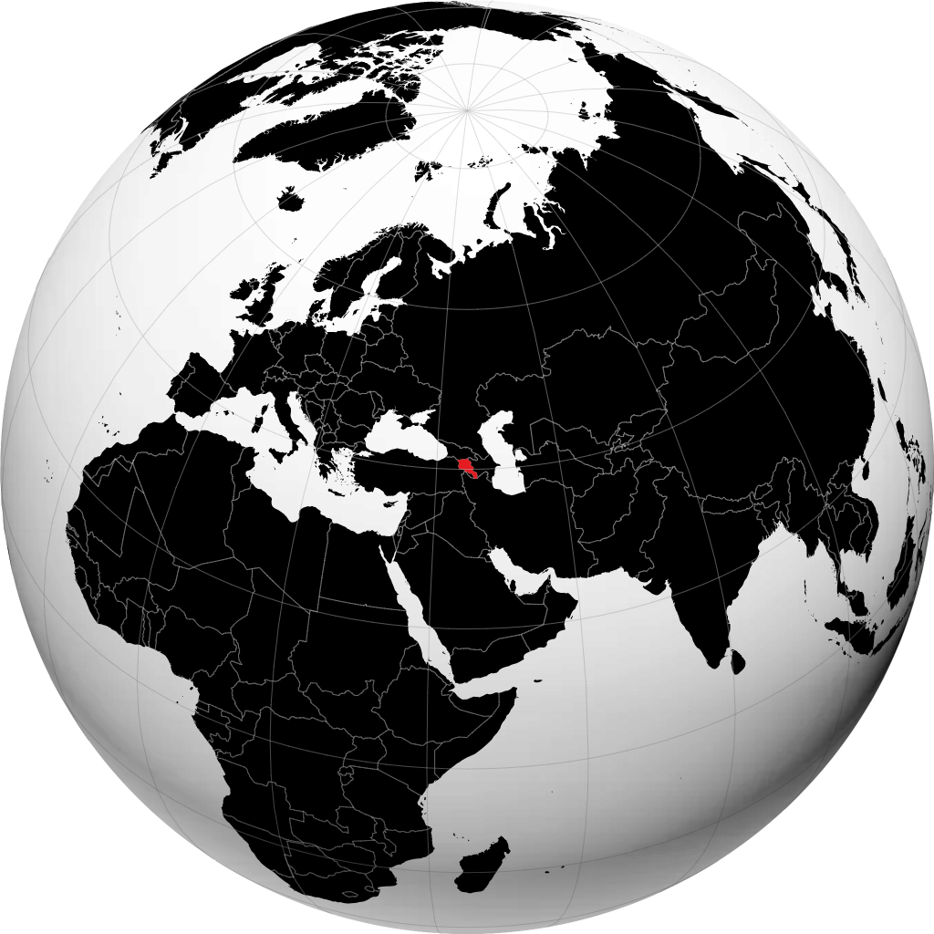 Armenia sul globo