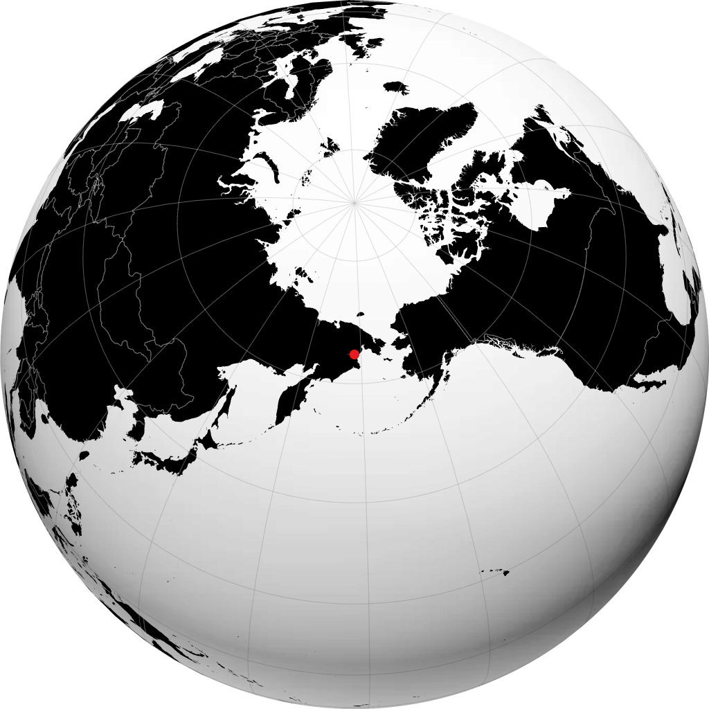 Anadyr sul globo