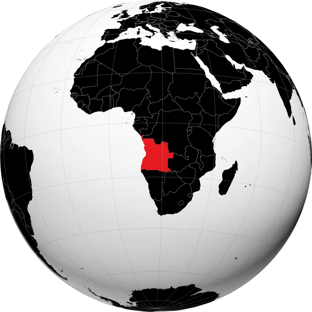 Angola sul globo