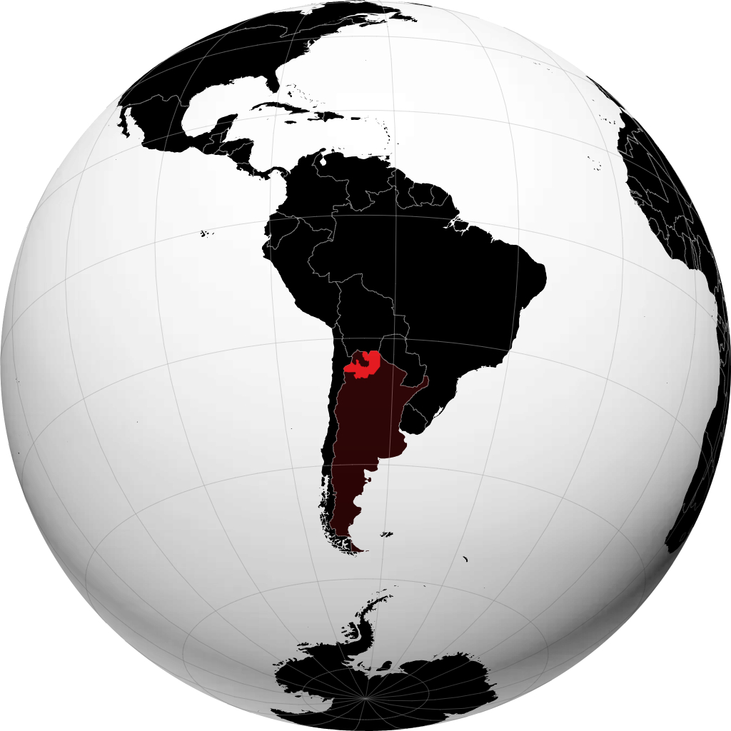 Provincia di Salta sul globo