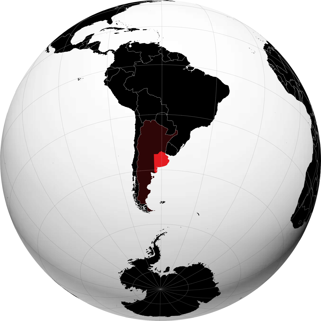 Provincia di Buenos Aires sul globo