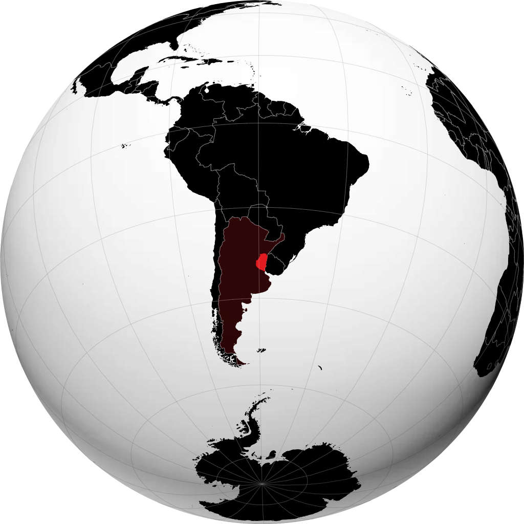 Provincia di Entre Ríos sul globo