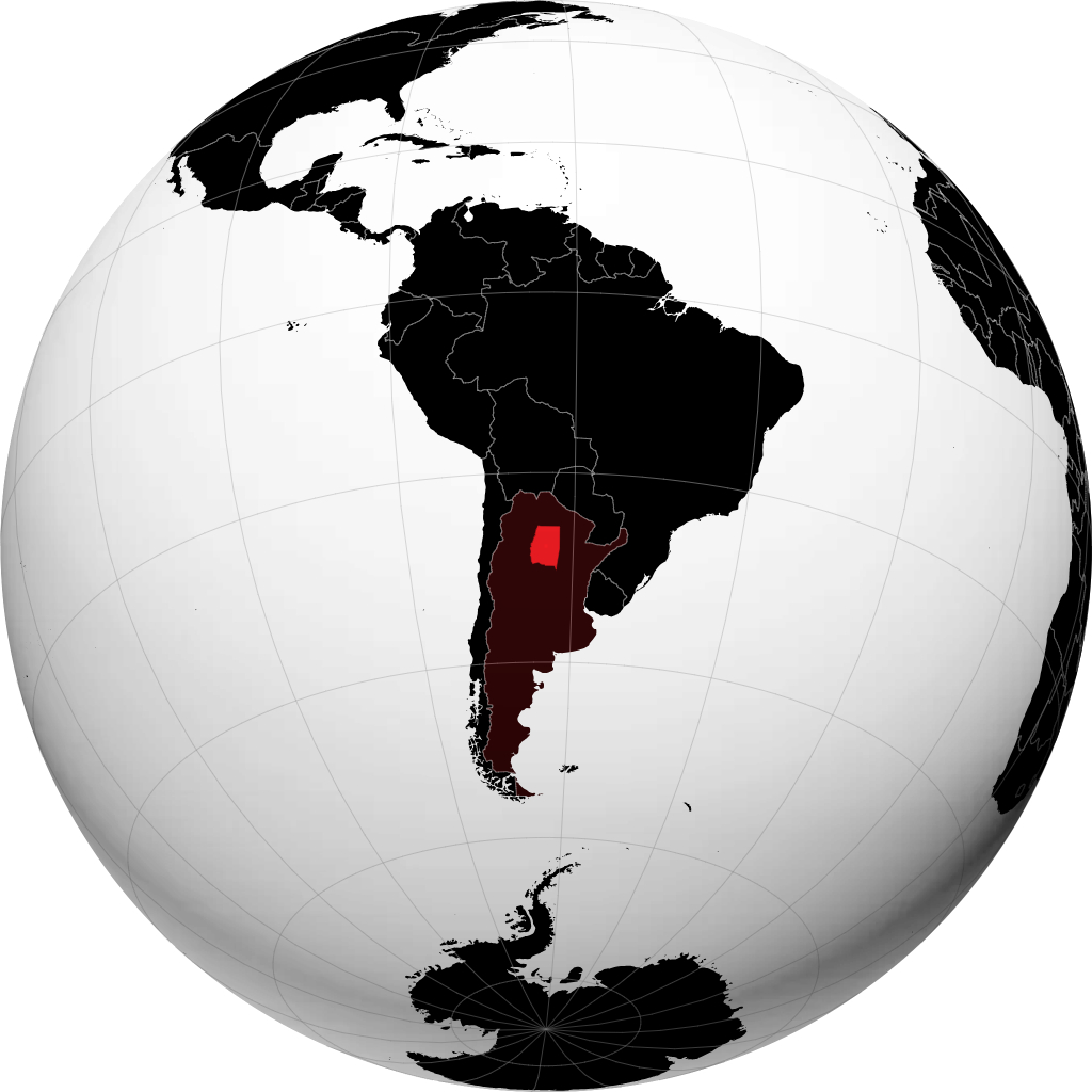 Provincia di Santiago del Estero sul globo