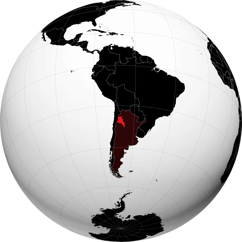 Provincia di Catamarca sul globo