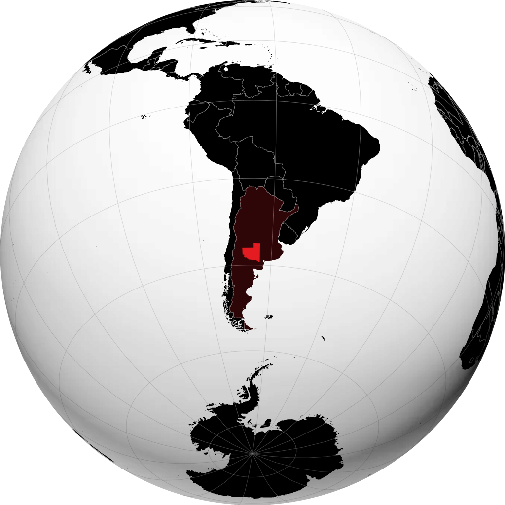 Provincia di La Pampa sul globo