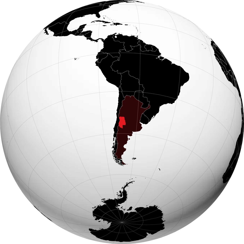 Provincia di Mendoza sul globo