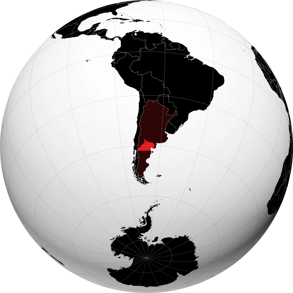 Provincia di Rio Negro sul globo