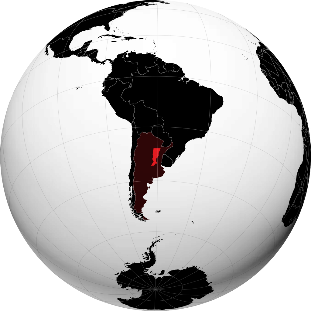 Provincia di Santa Fe sul globo