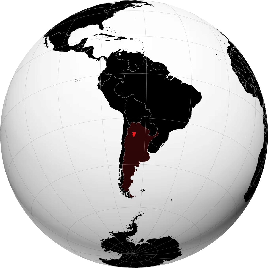 Provincia di Tucumán sul globo