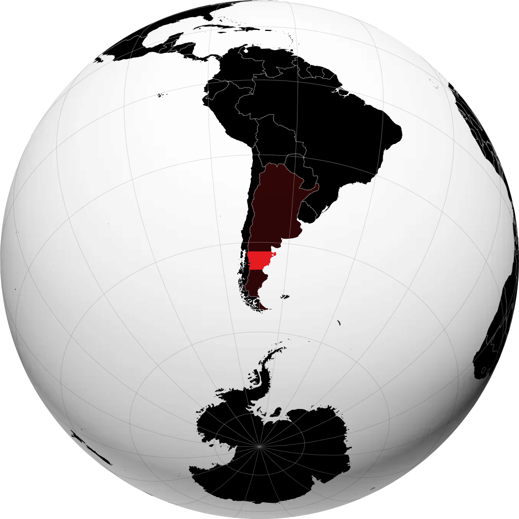Provincia del Chubut sul globo
