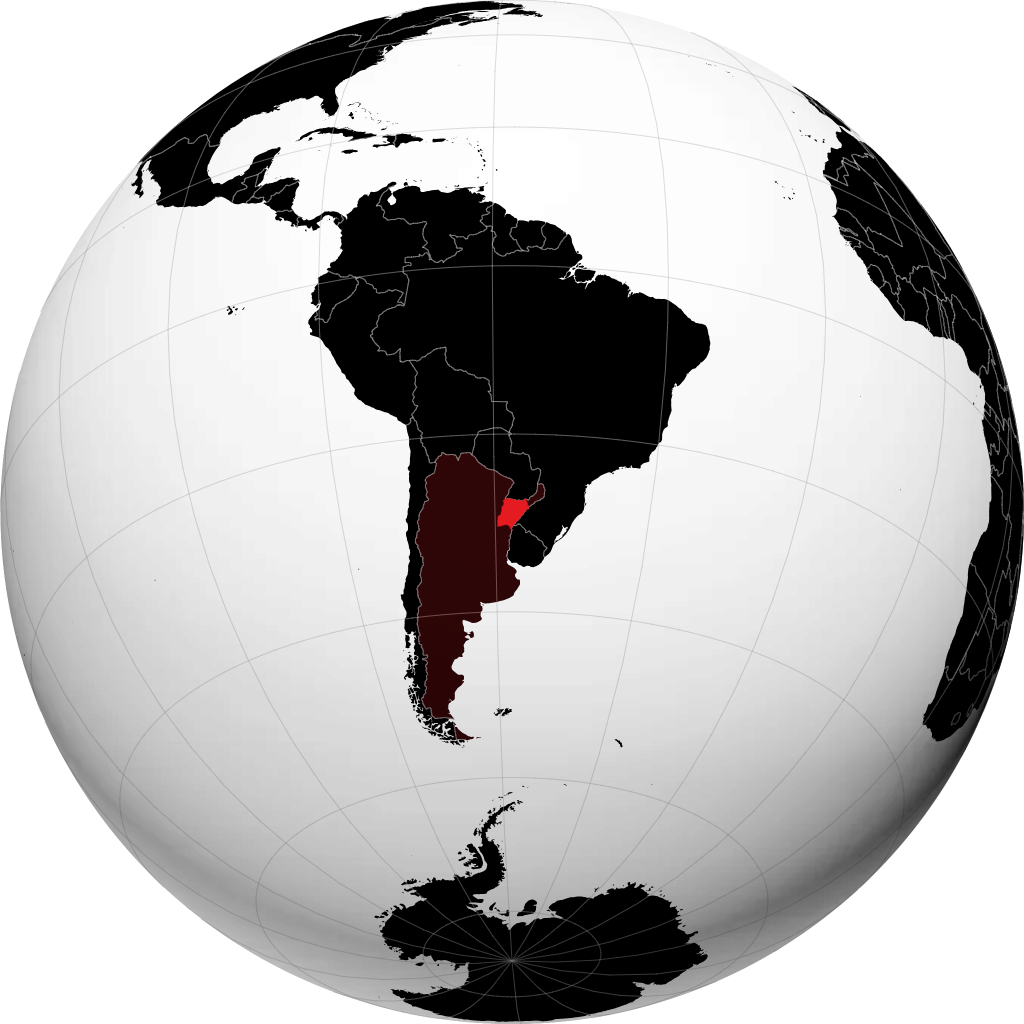 Provincia di Corrientes sul globo