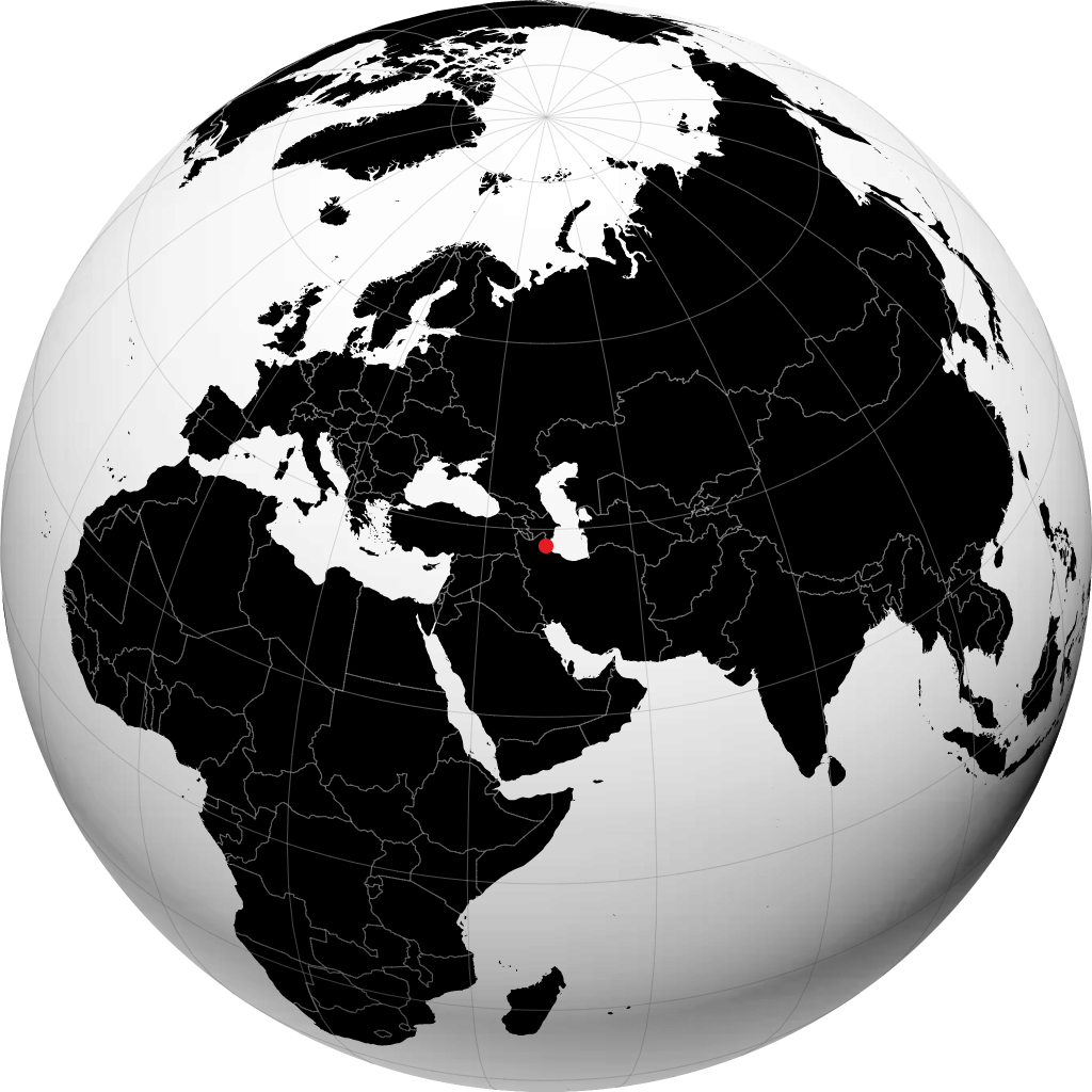 Ardabil sul globo