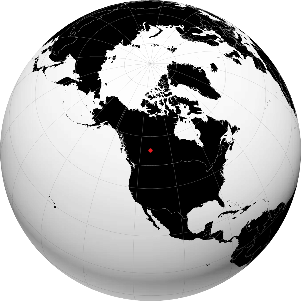 Athabasca sul globo