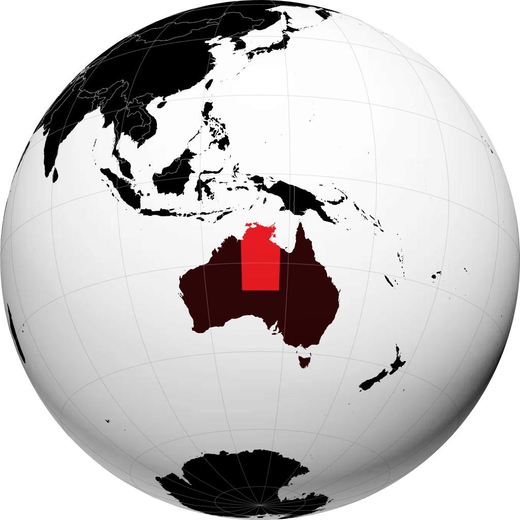 Territorio del Nord sul globo