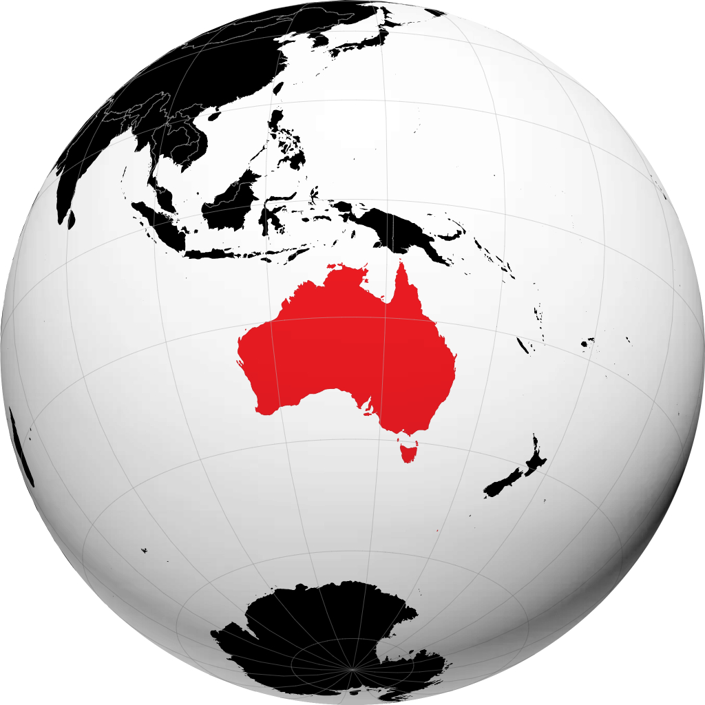 Australia sul globo