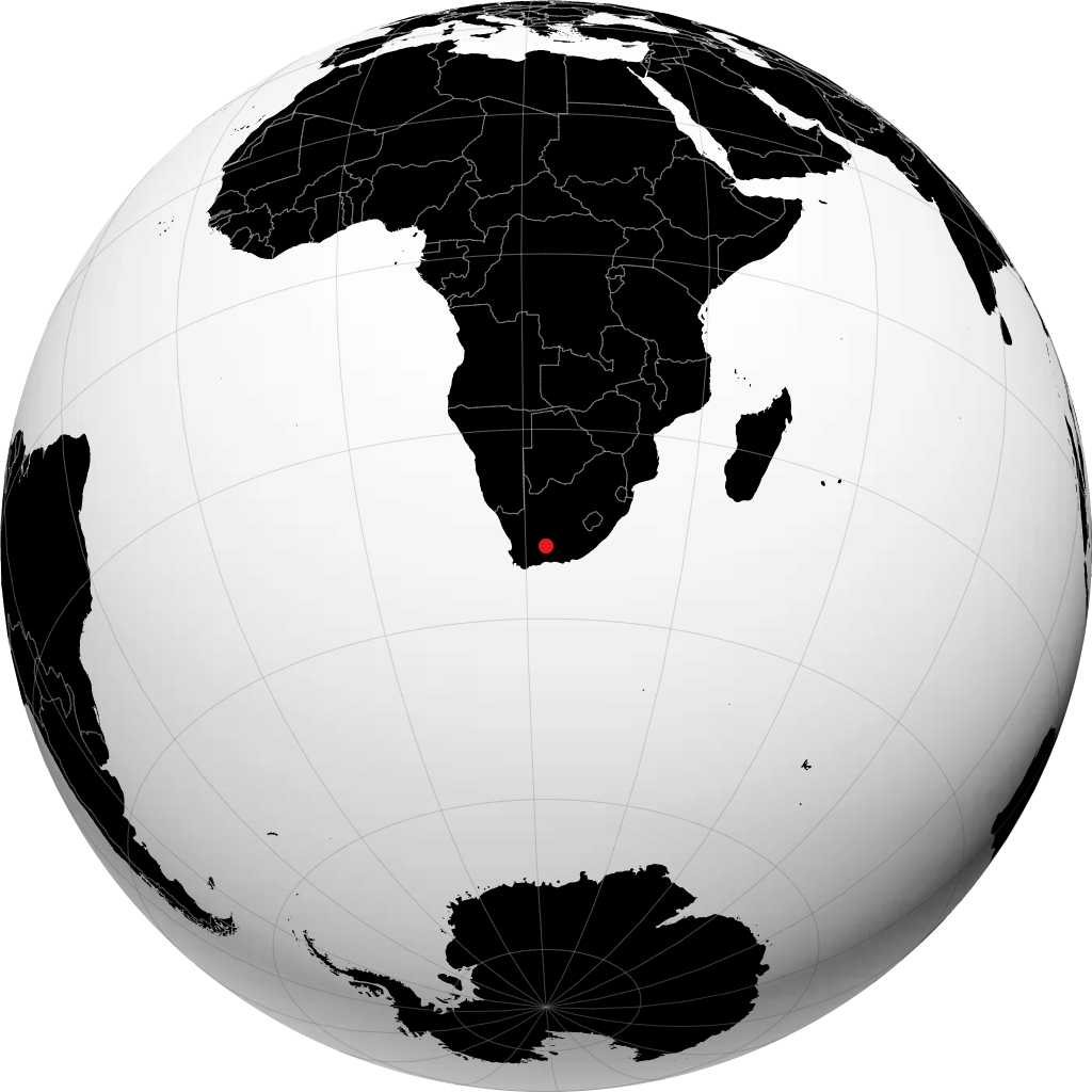 Beaufort West sul globo
