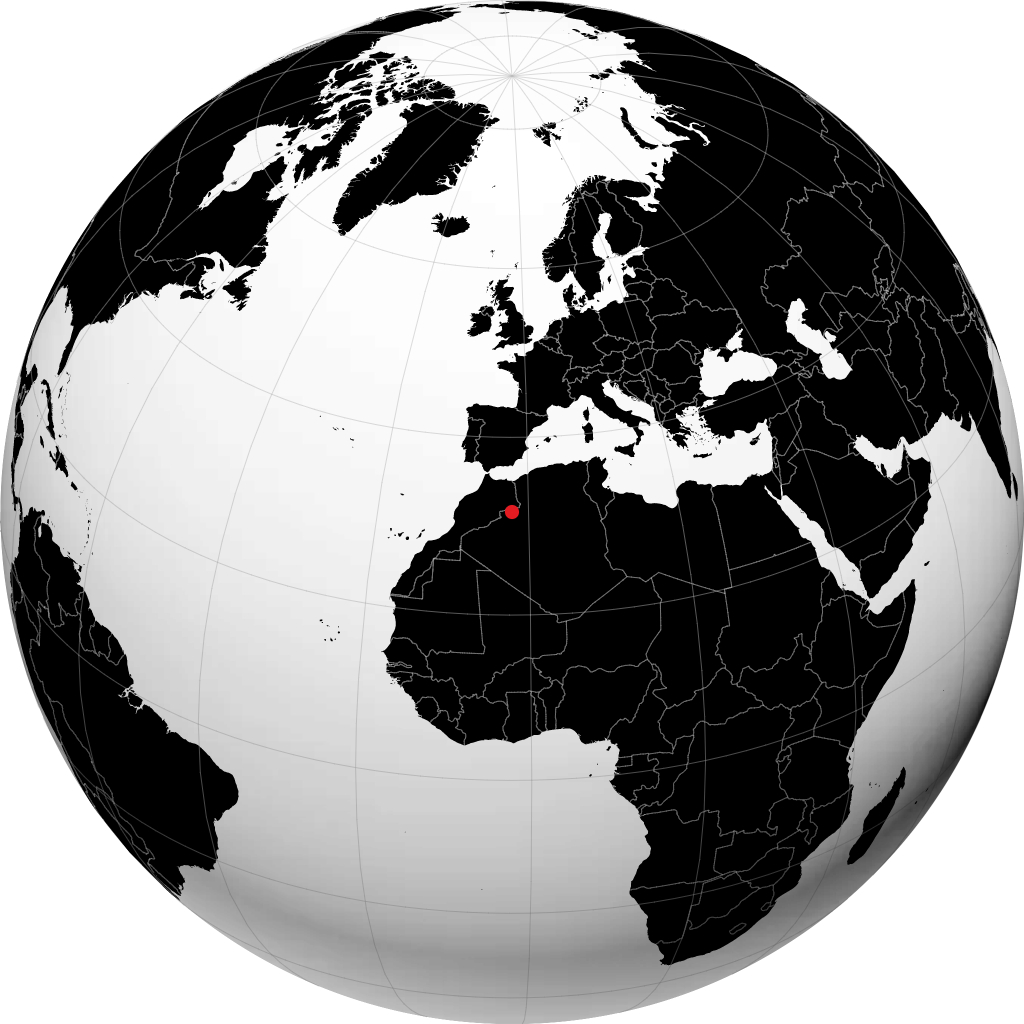 Béchar sul globo