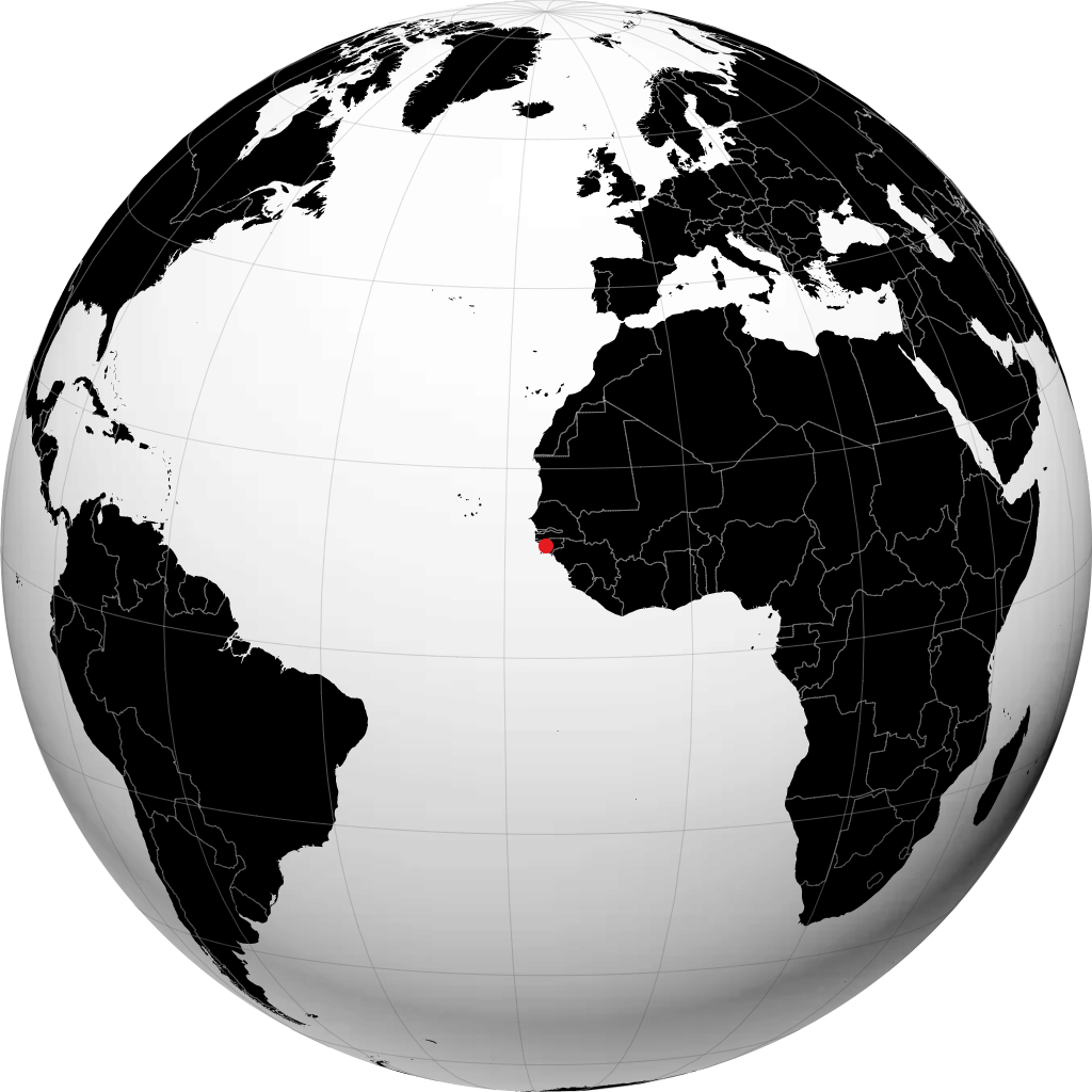 Bissau sul globo