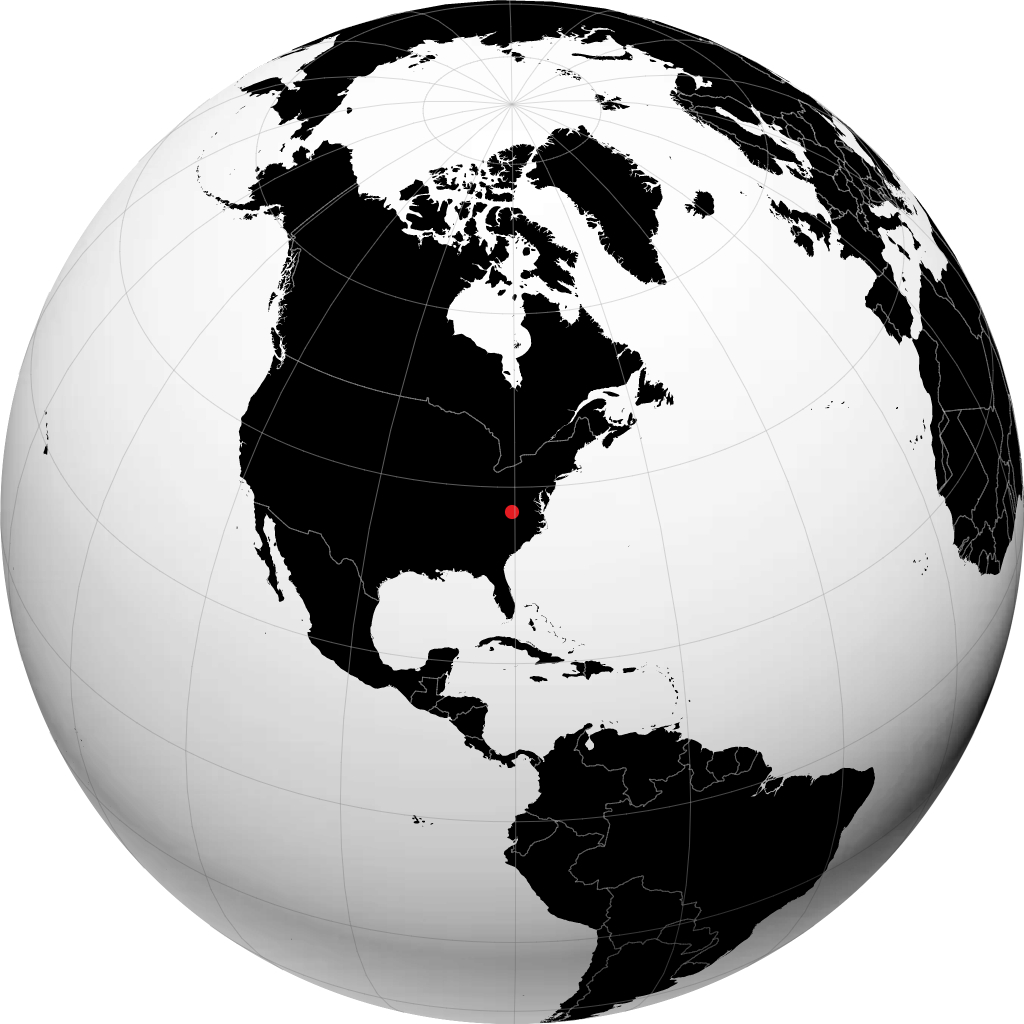 Blacksburg sul globo