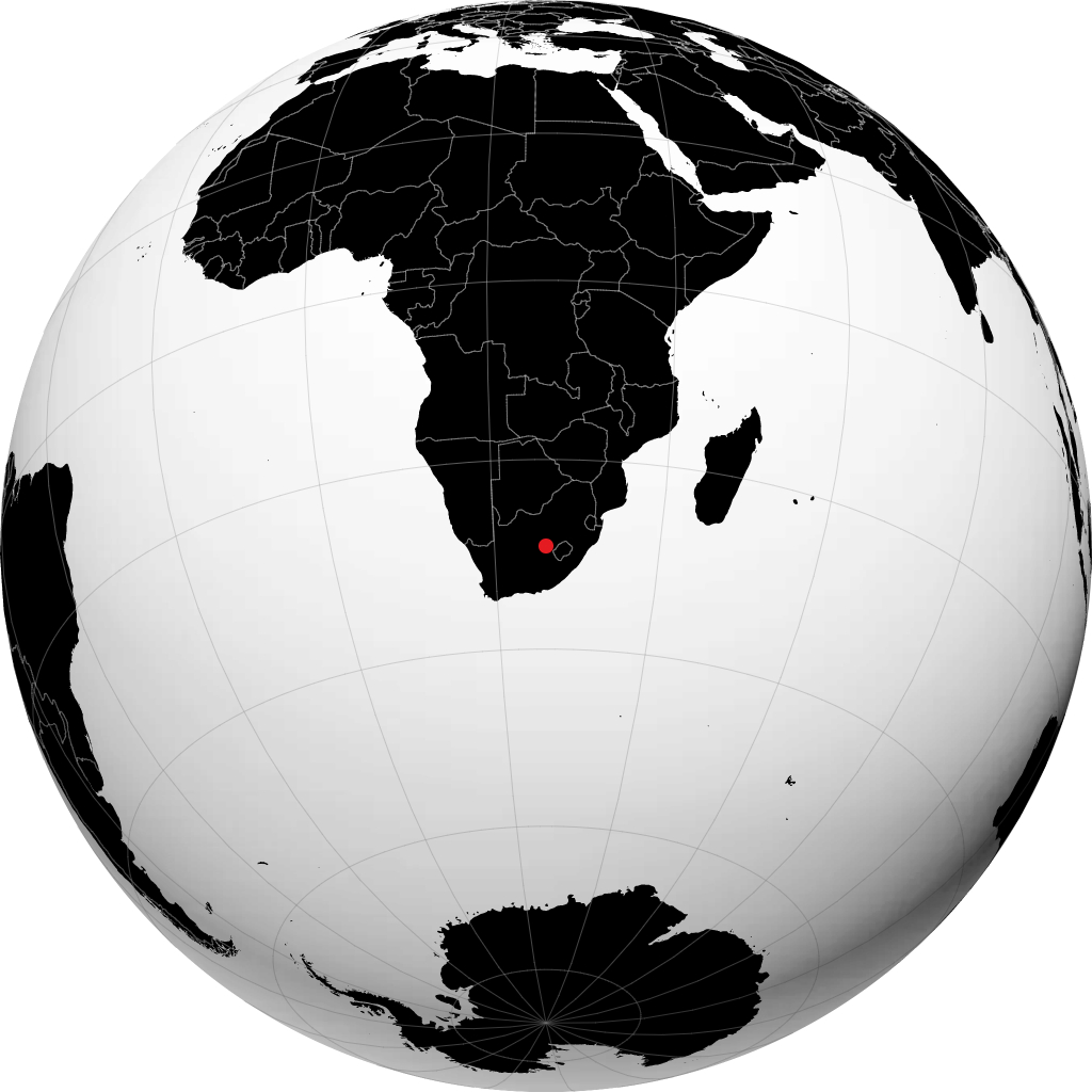 Bloemfontein sul globo