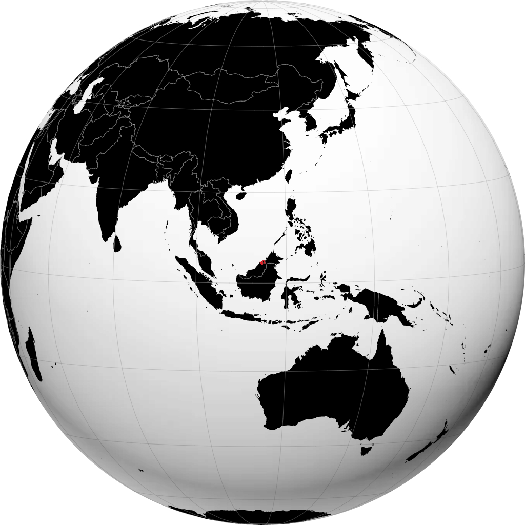 Brunei sul globo