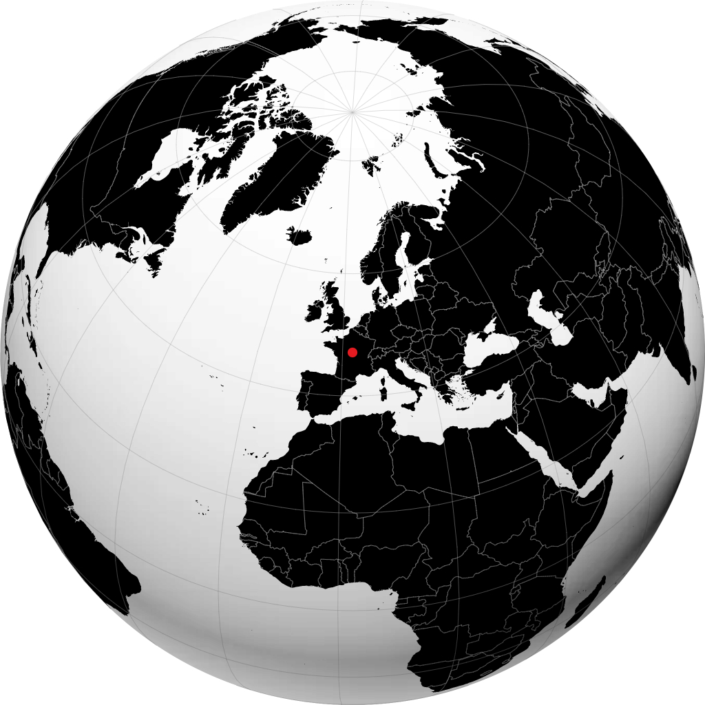 Bourges sul globo