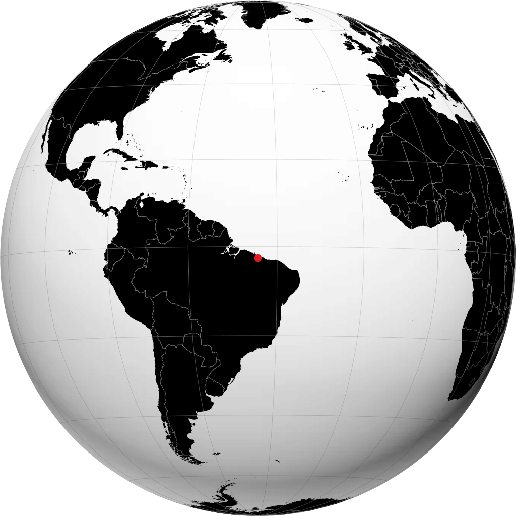 São Luís sul globo