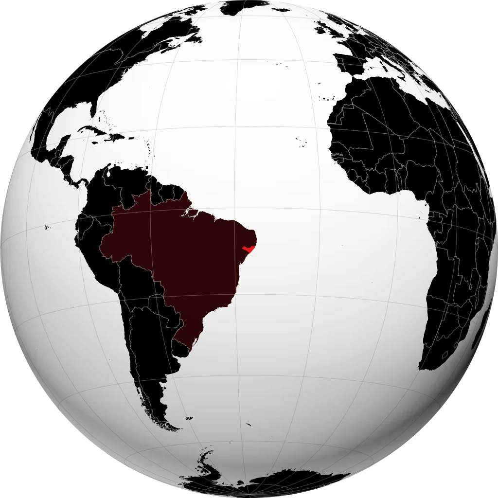 Stato di Alagoas sul globo
