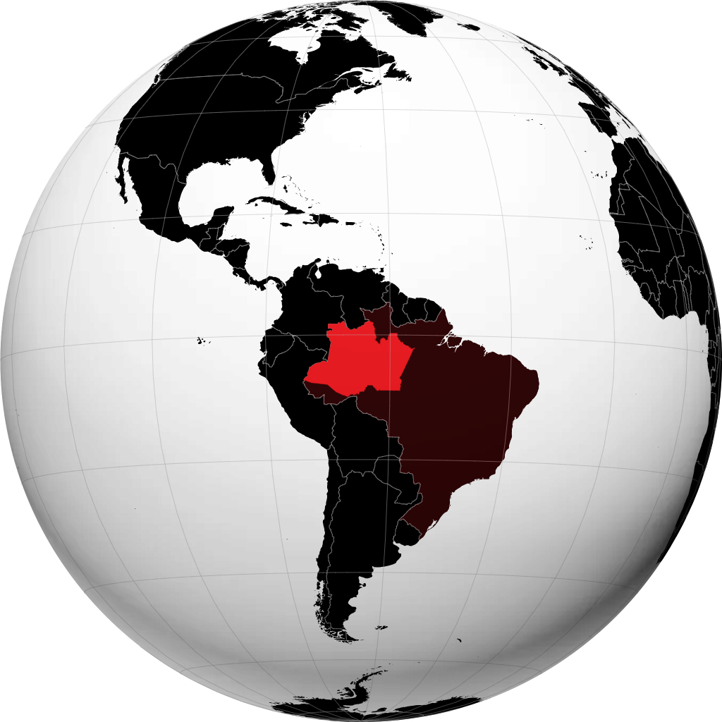 Stato di Amazonas sul globo