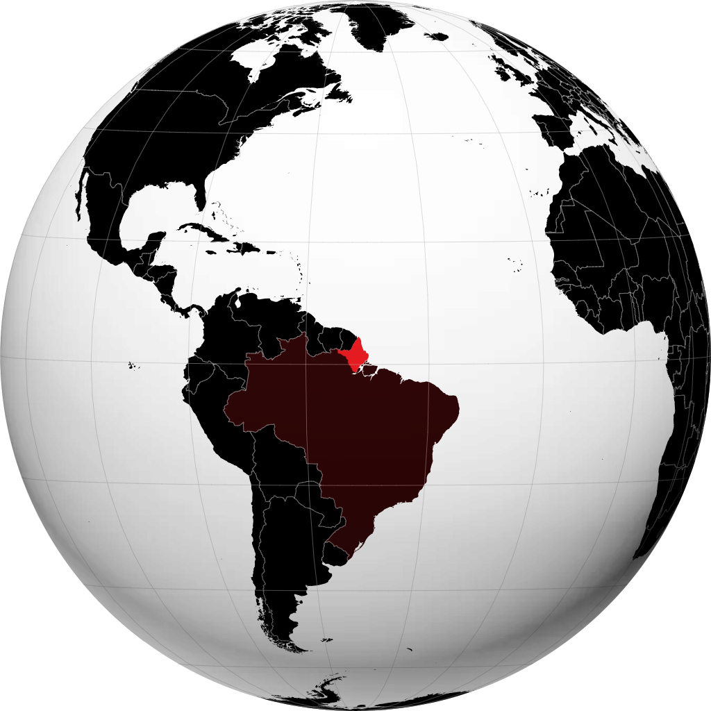 Stato di Amapá sul globo