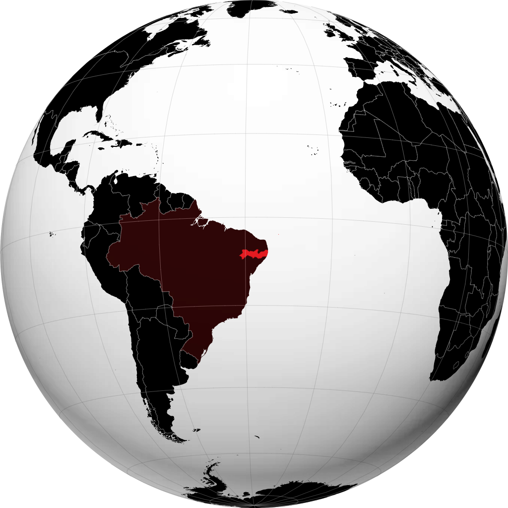Stato di Pernambuco sul globo