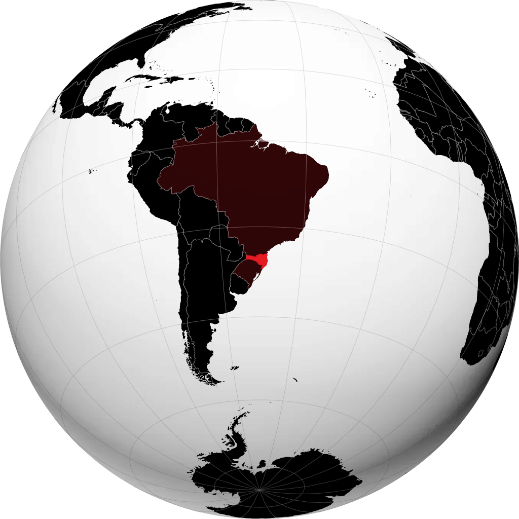 Stato di Santa Catarina sul globo
