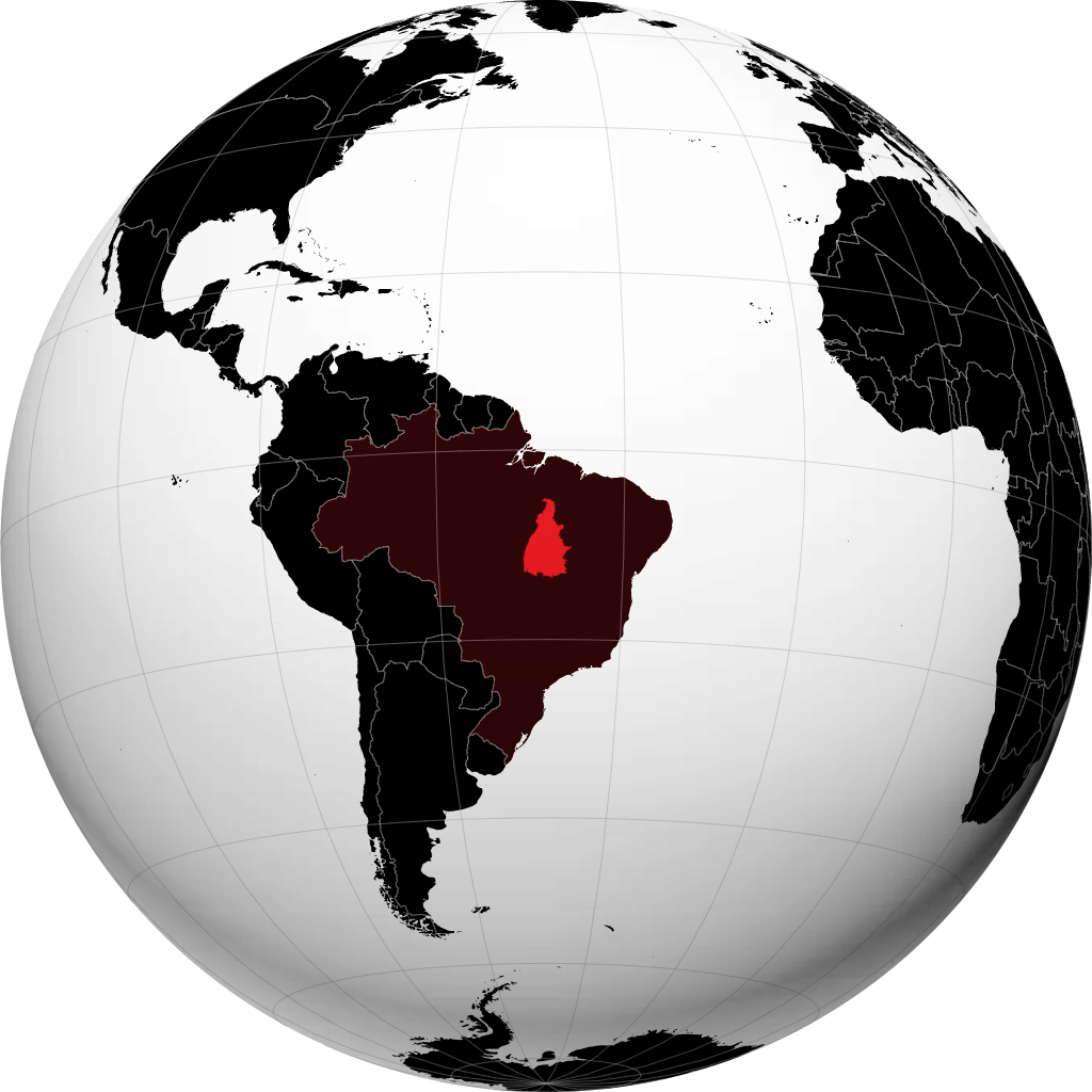 Stato del Tocantins sul globo