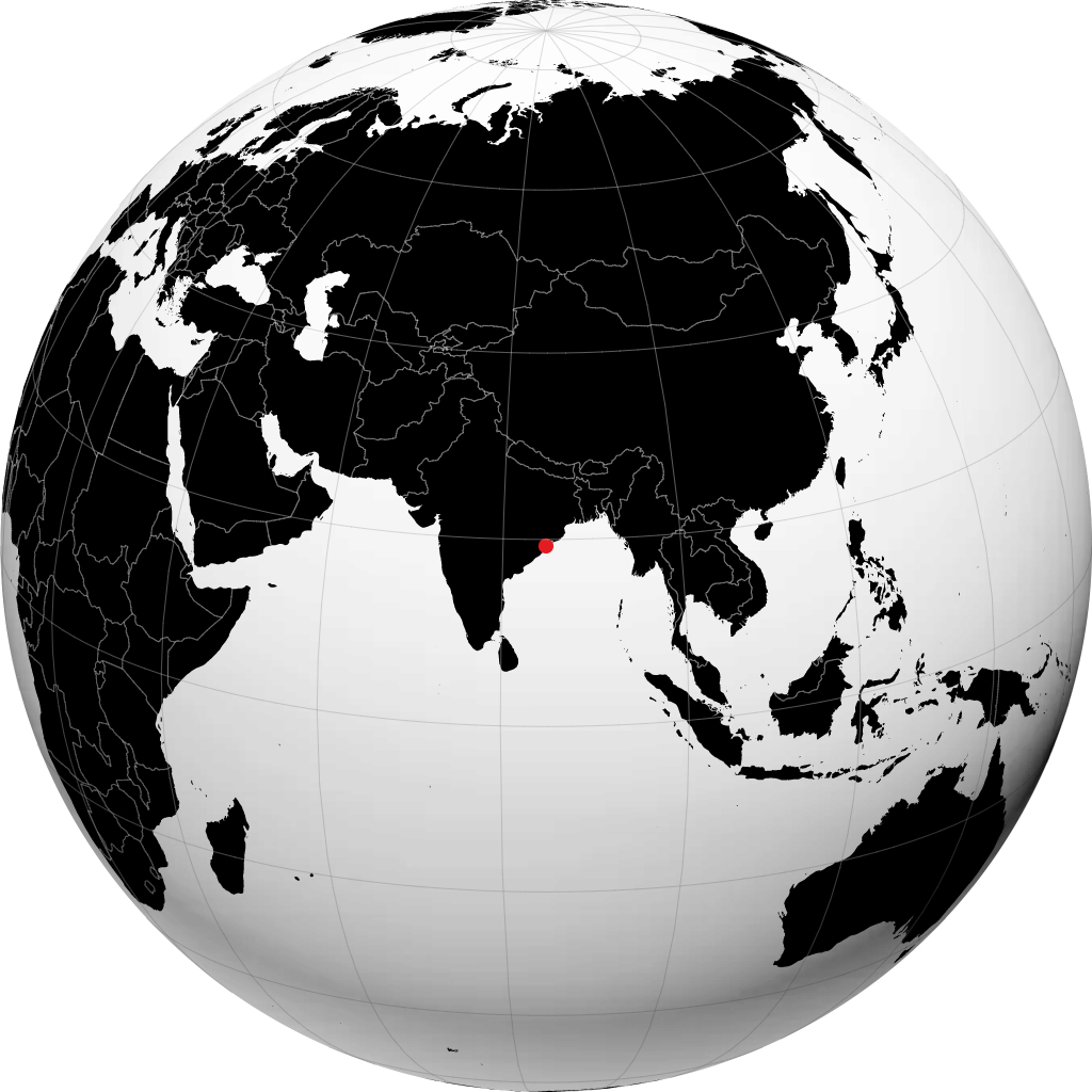 Brahmapur sul globo