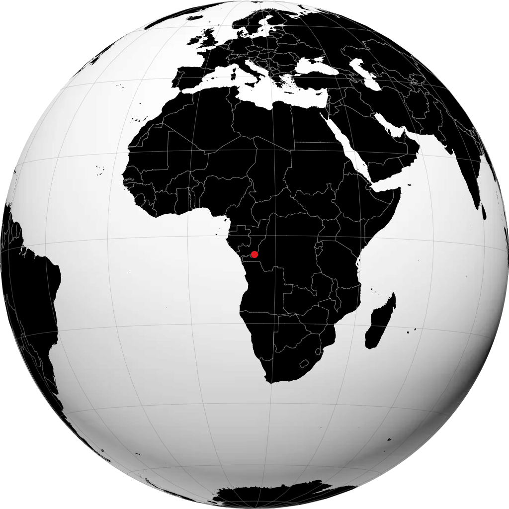Brazzaville sul globo