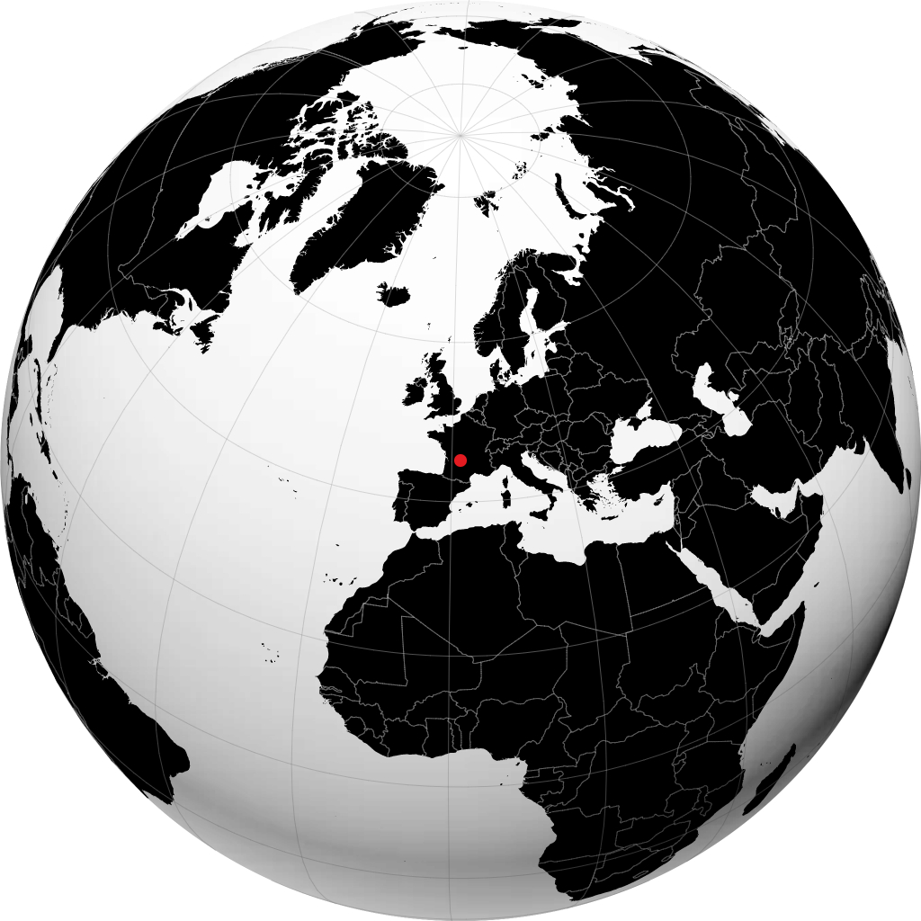 Brive-la-Gaillarde sul globo