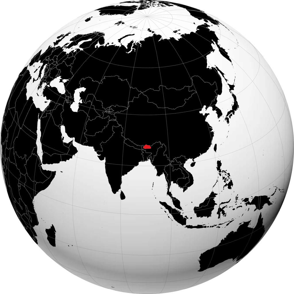 Bhutan sul globo