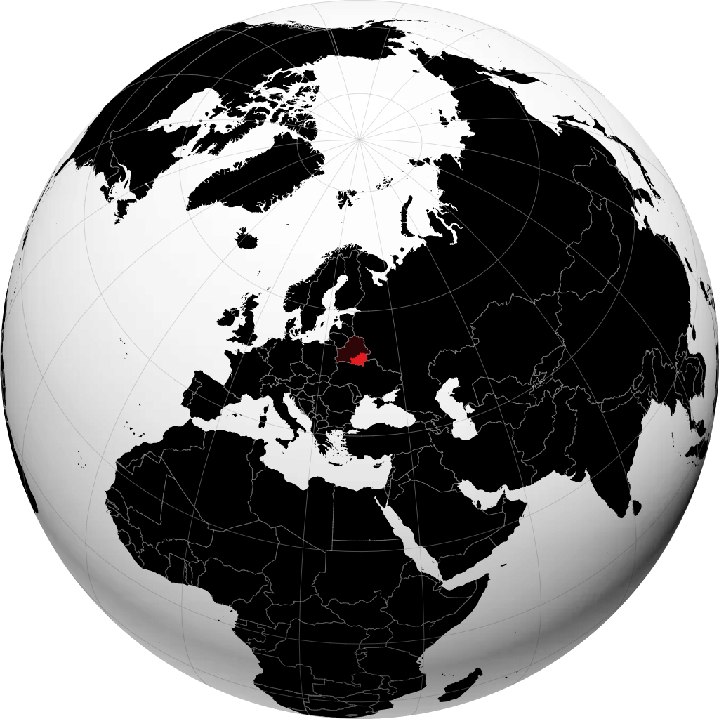 Regione di Gomel sul globo