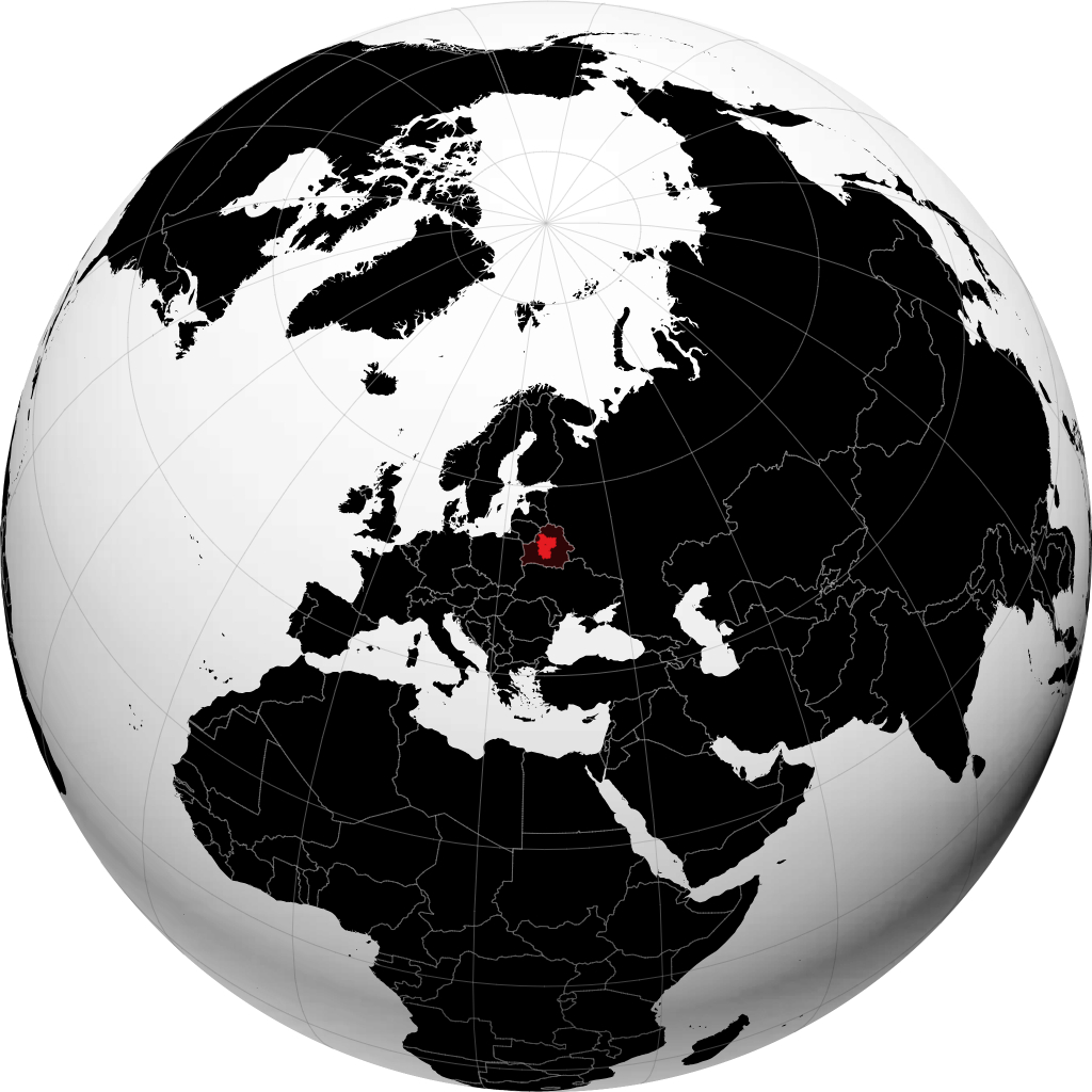 Regione di Minsk sul globo
